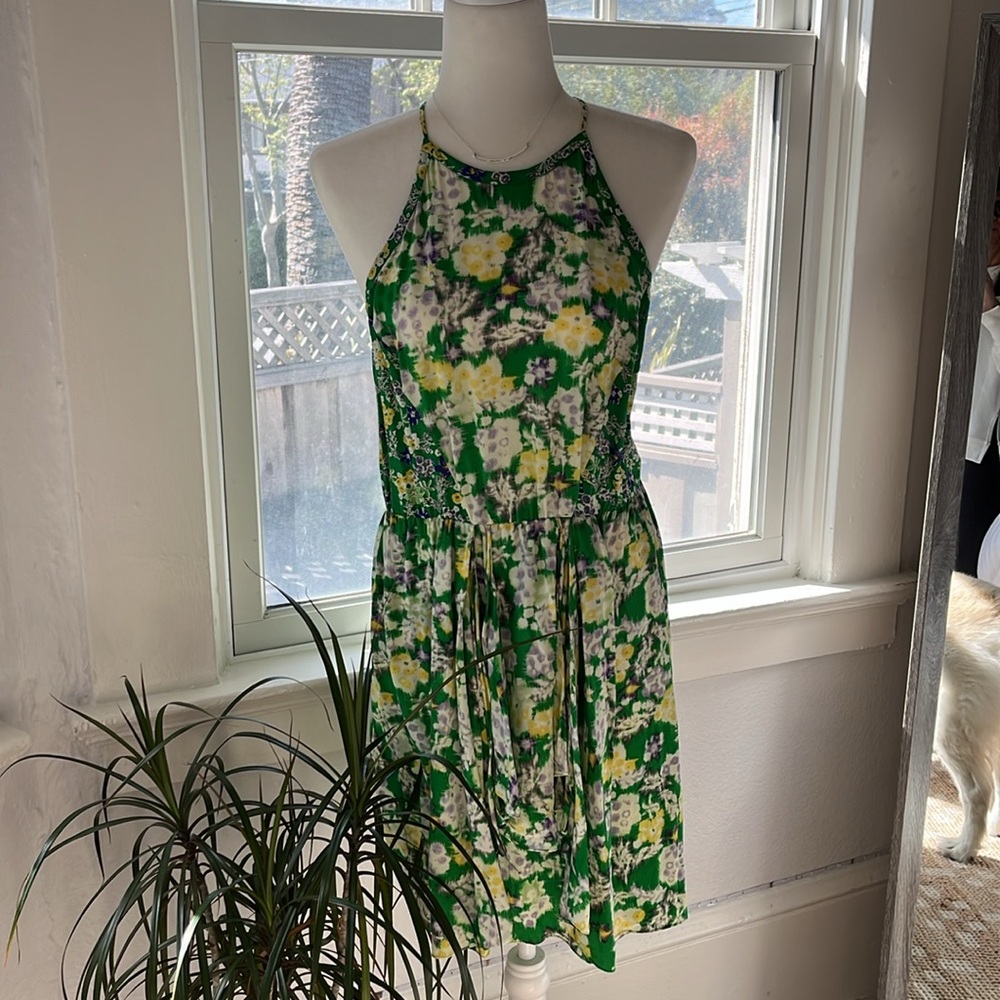 EUC - Rebecca Taylor Sofia Silk Floral Dress - Size 8 - Picture 4 of 6